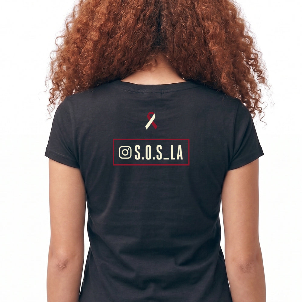 SOS Women's V-Neck Tee