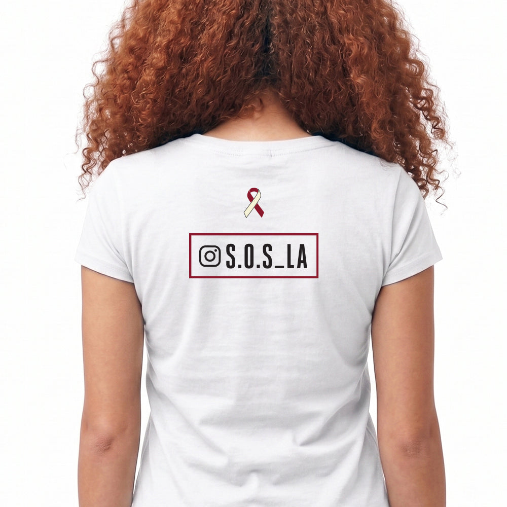 SOS Women's V-Neck Tee